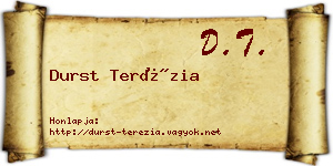 Durst Terézia névjegykártya