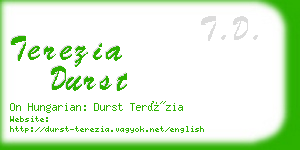 terezia durst business card